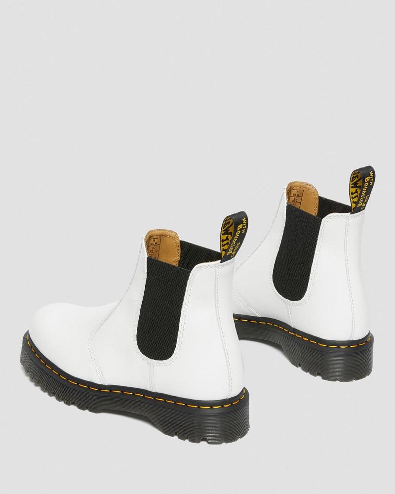 Botines Chelsea Dr Martens 2976 Bex Smooth Cuero Mujer Blancos | MX 665BEX